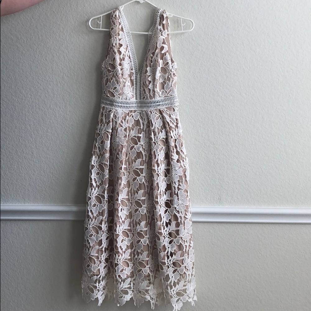White lace dress